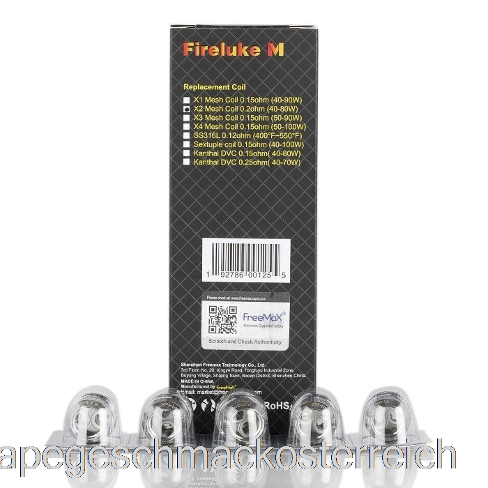 Freemax Fireluke M / TX Mesh Ersatzspulen 0,2 Ohm X2 Mesh Spulen Vape Geschmack